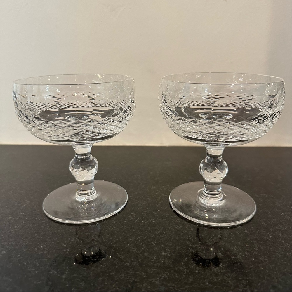 Elegant Waterford Crystal Glass Colleen Coupe Set